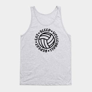 Eat Sleep Volleyball Repeat Girls Boys Cute Funny Tank Top